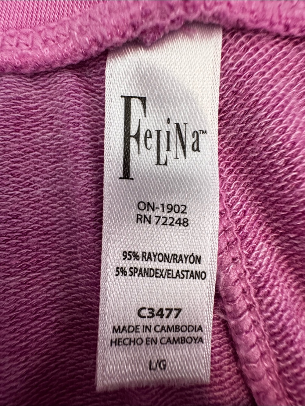 Felina Orchid Pink Soft Rayon Pajama Lounge Set Top & Shorts M Soft Girl - Picture 7 of 13